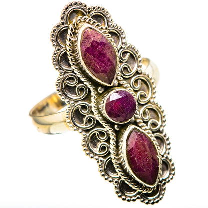 Red Sillimanite Rings handcrafted by Ana Silver Co - RING128867 - Photo 2