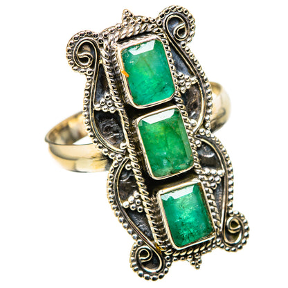 Zambian Emerald Rings handcrafted by Ana Silver Co - RING128877 - Photo 2