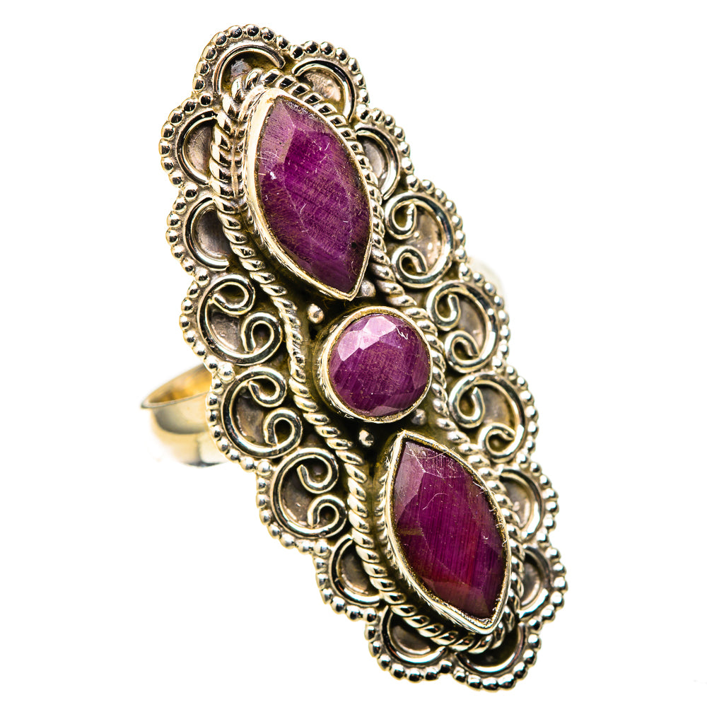 Red Sillimanite Rings handcrafted by Ana Silver Co - RING128881 - Photo 2