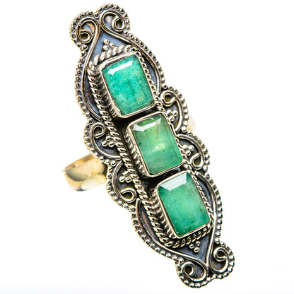 Zambian Emerald Rings handcrafted by Ana Silver Co - RING128888 - Photo 2