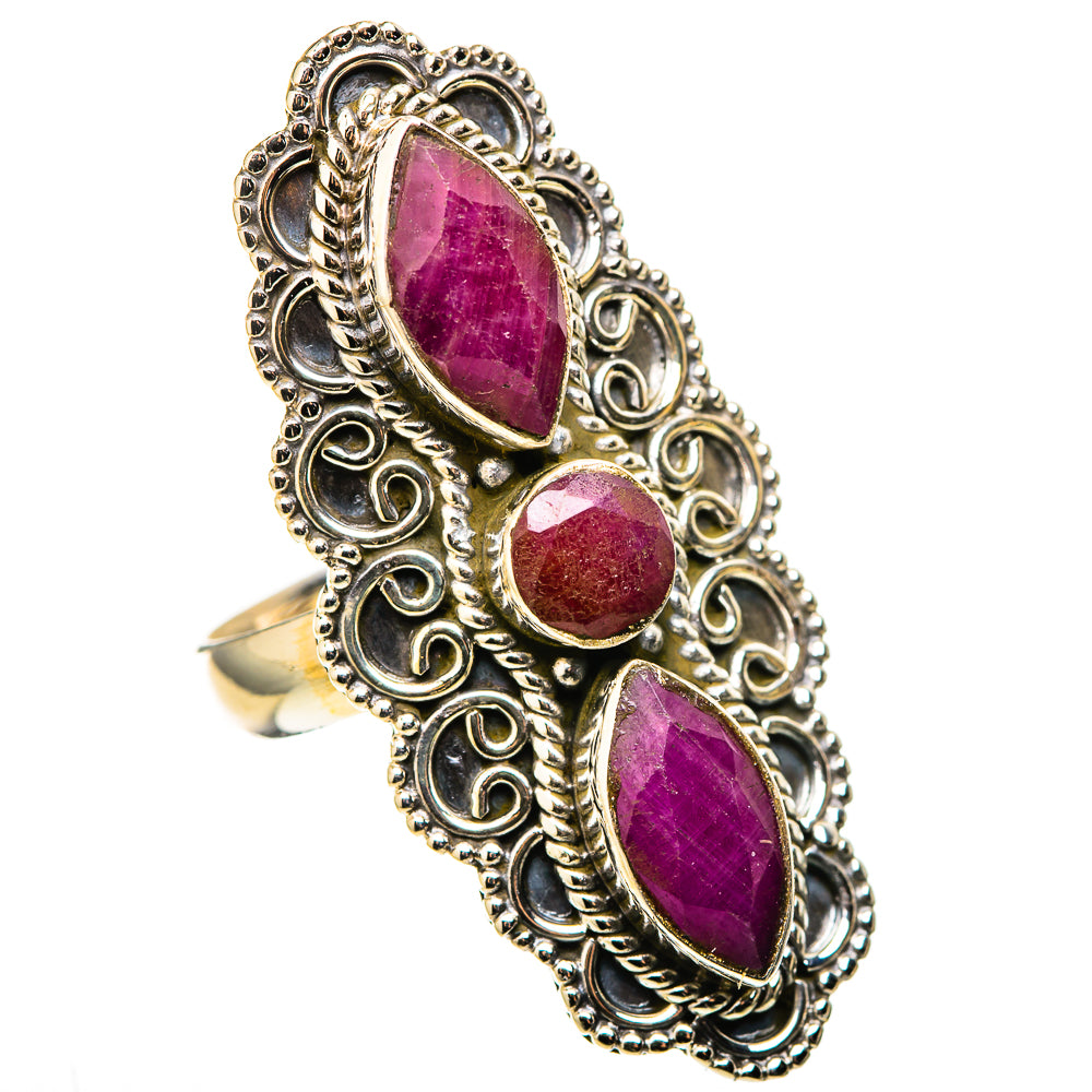Red Sillimanite Rings handcrafted by Ana Silver Co - RING128899 - Photo 2