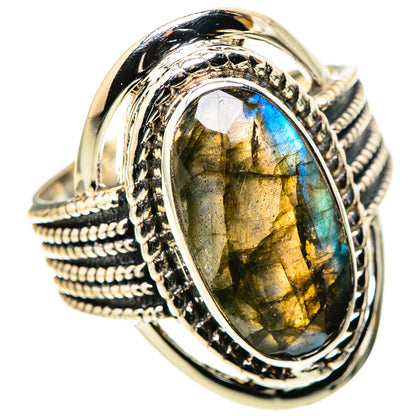 Labradorite Rings handcrafted by Ana Silver Co - RING128906 - Photo 2