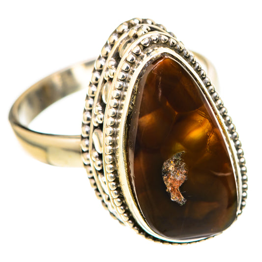 Mexican Fire Agate Rings handcrafted by Ana Silver Co - RING128912 - Photo 2