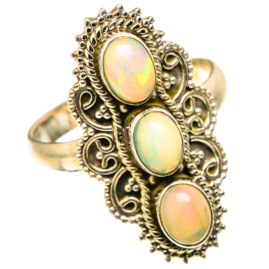 Ethiopian Opal Rings handcrafted by Ana Silver Co - RING128918 - Photo 2