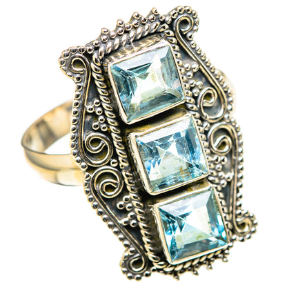 Blue Topaz Rings handcrafted by Ana Silver Co - RING128922 - Photo 2