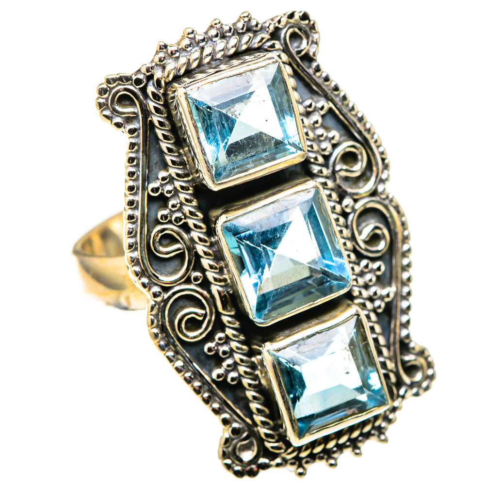 Blue Topaz Rings handcrafted by Ana Silver Co - RING128929 - Photo 2