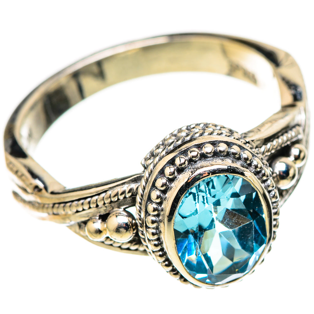Blue Topaz Rings handcrafted by Ana Silver Co - RING128930 - Photo 2