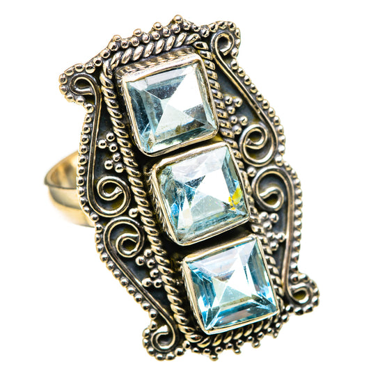Blue Topaz Rings handcrafted by Ana Silver Co - RING128938 - Photo 2
