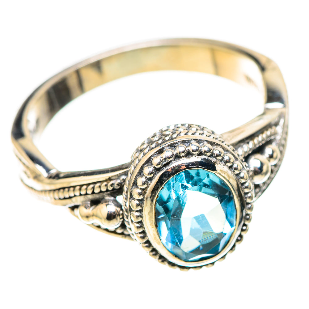 Blue Topaz Rings handcrafted by Ana Silver Co - RING128942 - Photo 2