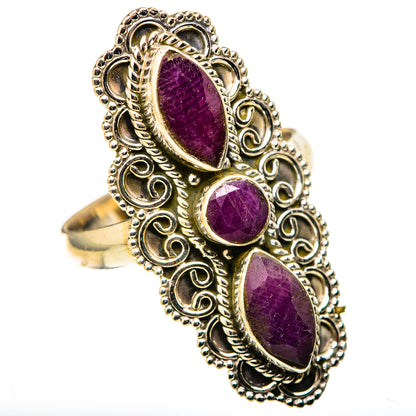 Red Sillimanite Rings handcrafted by Ana Silver Co - RING128949 - Photo 2
