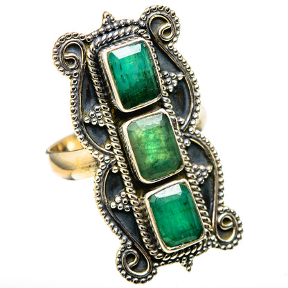 Zambian Emerald Rings handcrafted by Ana Silver Co - RING128950 - Photo 2