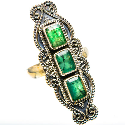 Zambian Emerald Rings handcrafted by Ana Silver Co - RING128955 - Photo 2