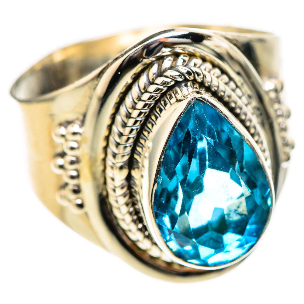 Blue Topaz Rings handcrafted by Ana Silver Co - RING128957 - Photo 2