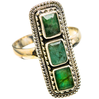 Zambian Emerald Rings handcrafted by Ana Silver Co - RING128961 - Photo 2