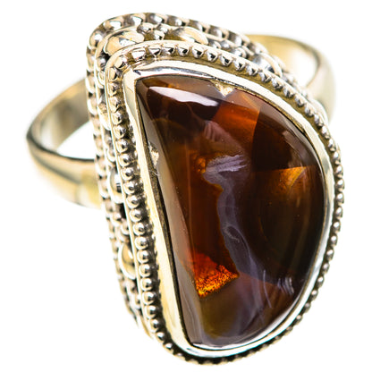 Mexican Fire Agate Rings handcrafted by Ana Silver Co - RING128963 - Photo 2