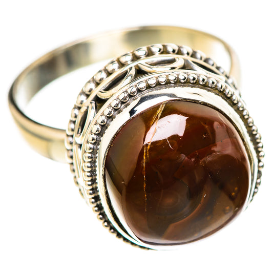 Mexican Fire Agate Rings handcrafted by Ana Silver Co - RING128964 - Photo 2
