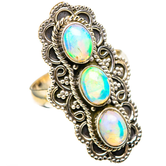 Ethiopian Opal Rings handcrafted by Ana Silver Co - RING128974 - Photo 2