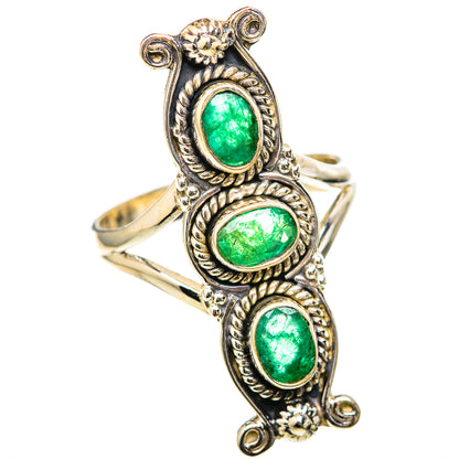 Zambian Emerald Rings handcrafted by Ana Silver Co - RING128983 - Photo 2