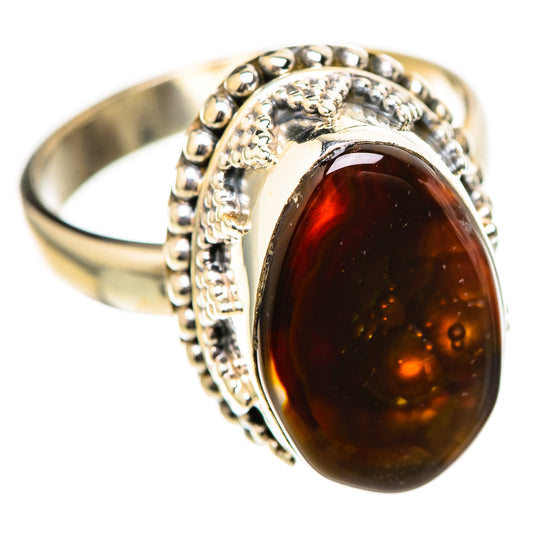 Mexican Fire Agate Rings handcrafted by Ana Silver Co - RING128985 - Photo 2