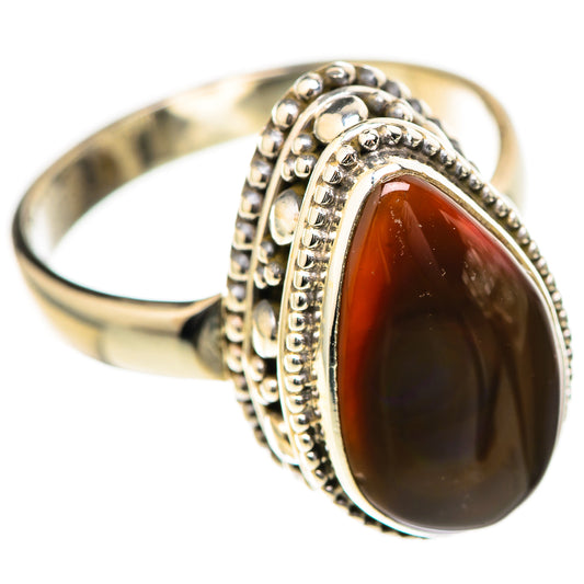 Mexican Fire Agate Rings handcrafted by Ana Silver Co - RING128986 - Photo 2