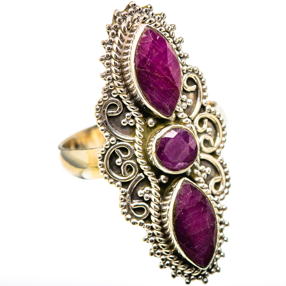 Red Sillimanite Rings handcrafted by Ana Silver Co - RING128988 - Photo 2