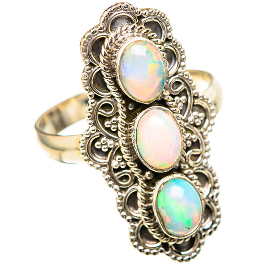Ethiopian Opal Rings handcrafted by Ana Silver Co - RING128997 - Photo 2
