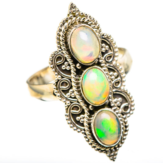 Ethiopian Opal Rings handcrafted by Ana Silver Co - RING128998 - Photo 2