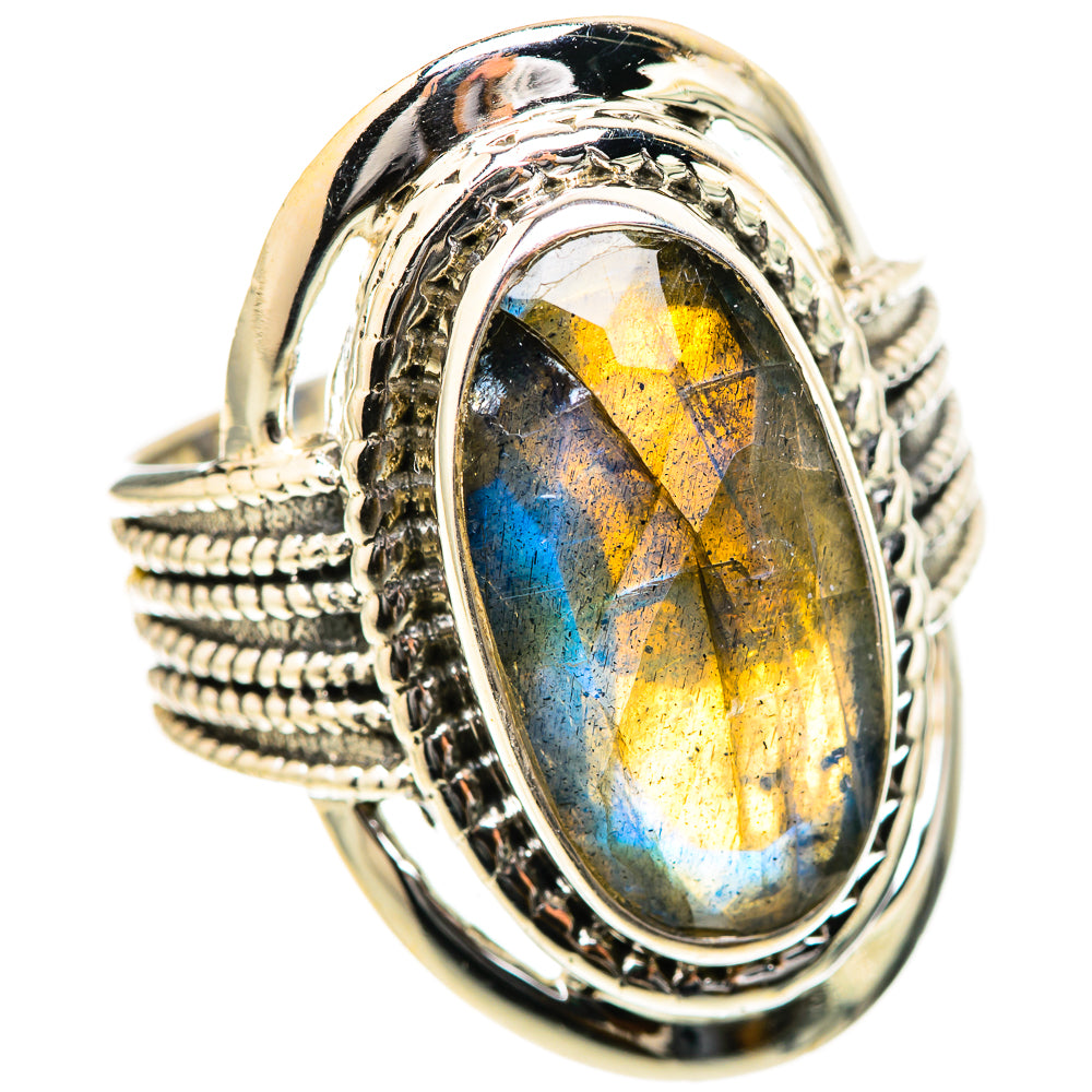 Labradorite Rings handcrafted by Ana Silver Co - RING129002 - Photo 2