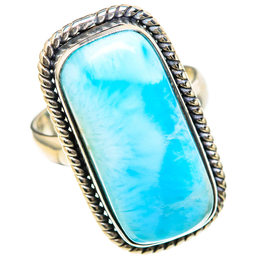 Larimar Rings handcrafted by Ana Silver Co - RING129004 - Photo 2