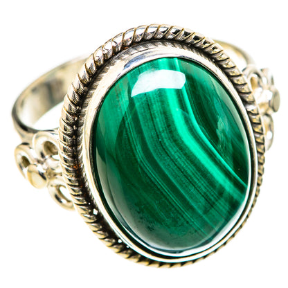 Malachite Rings handcrafted by Ana Silver Co - RING129007 - Photo 2