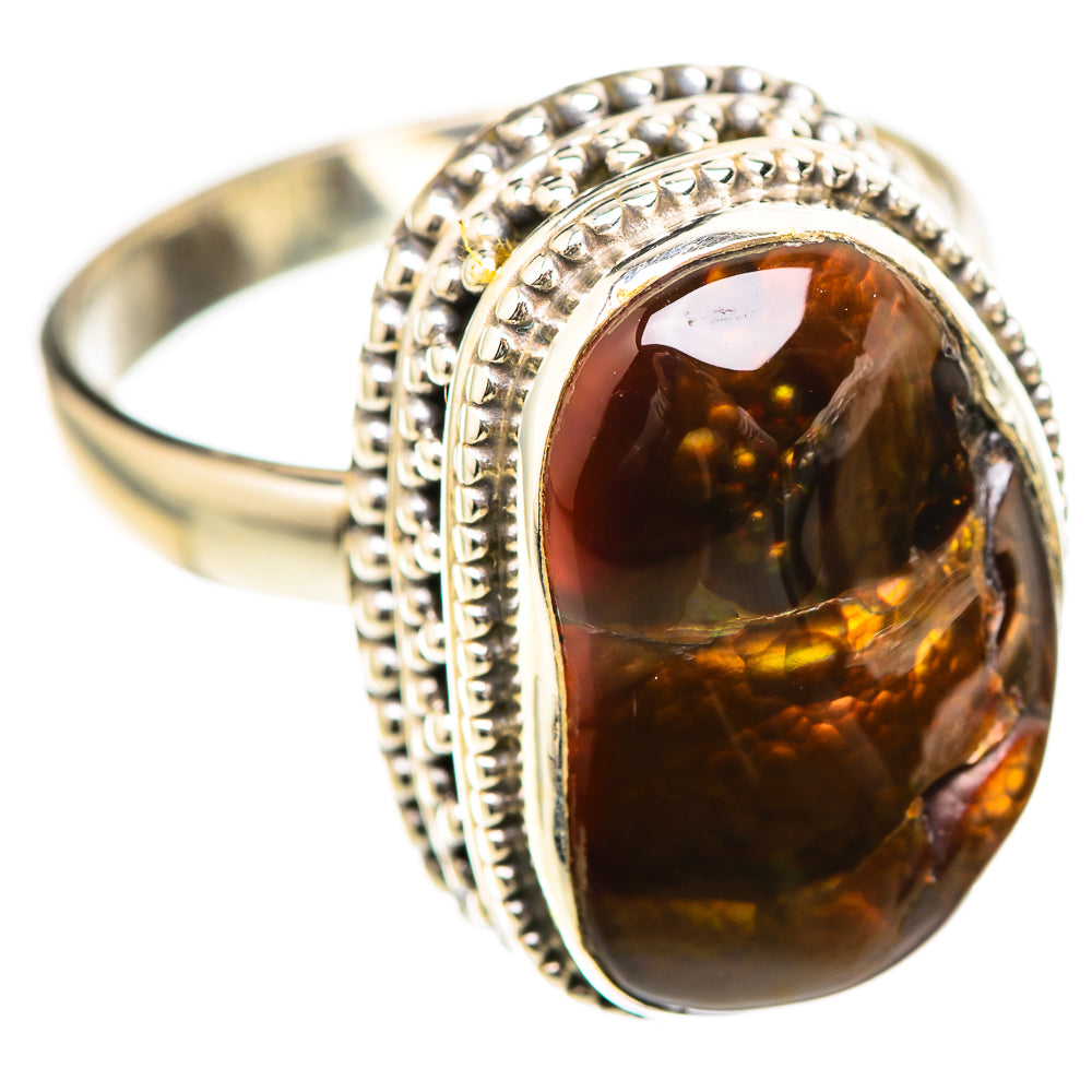 Mexican Fire Agate Rings handcrafted by Ana Silver Co - RING129009 - Photo 2
