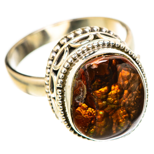 Mexican Fire Agate Rings handcrafted by Ana Silver Co - RING129010 - Photo 2