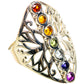 Multi-Stone Rainbow Chakra Rings handcrafted by Ana Silver Co - RING129013 - Photo 2