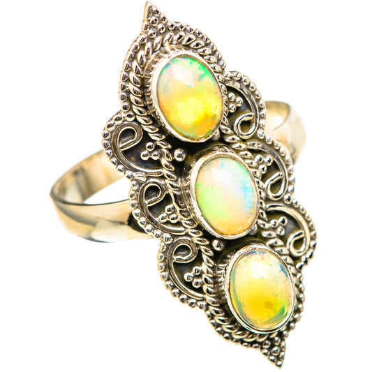 Ethiopian Opal Rings handcrafted by Ana Silver Co - RING129016 - Photo 2