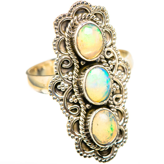Ethiopian Opal Rings handcrafted by Ana Silver Co - RING129017 - Photo 2