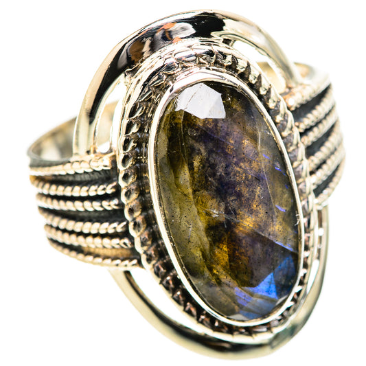Labradorite Rings handcrafted by Ana Silver Co - RING129020 - Photo 2