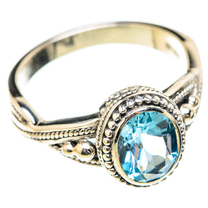 Blue Topaz Rings handcrafted by Ana Silver Co - RING129022 - Photo 2