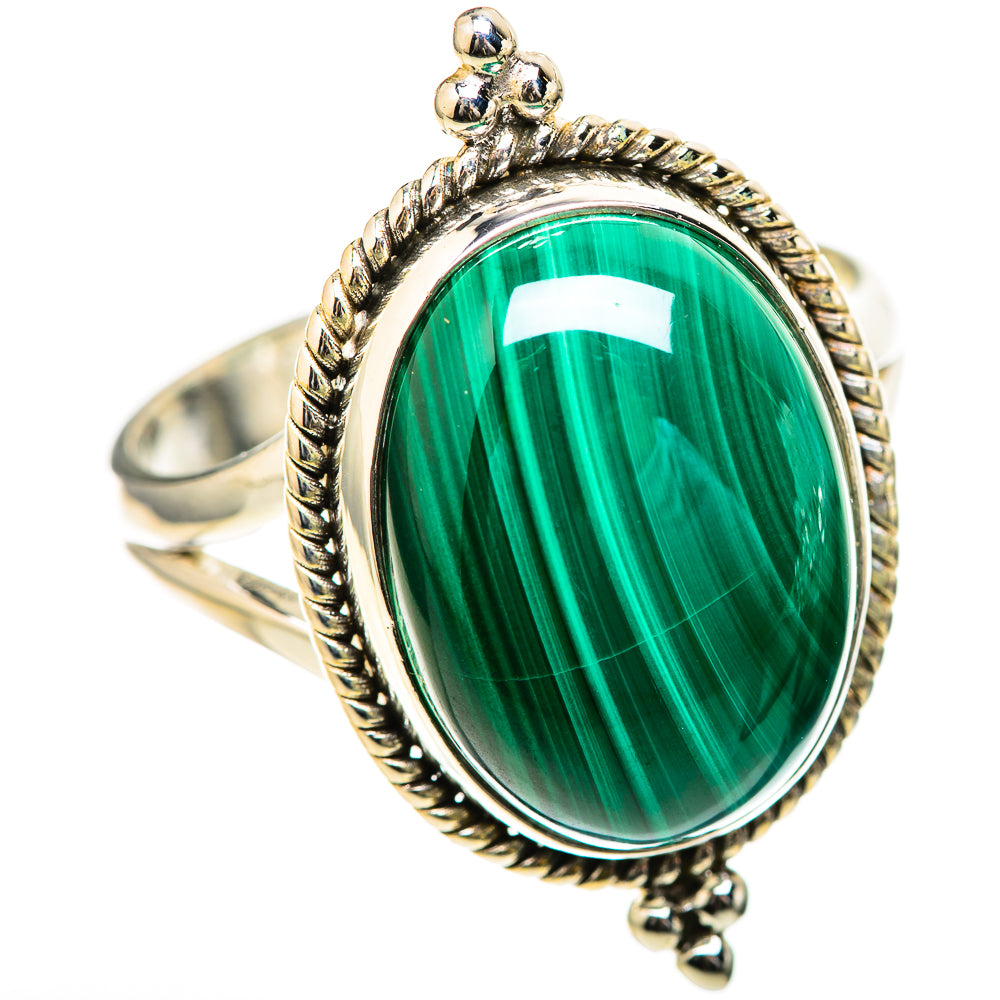 Malachite Rings handcrafted by Ana Silver Co - RING129024 - Photo 2