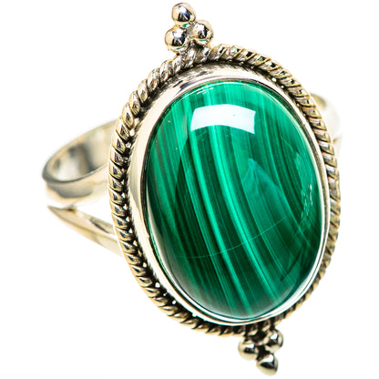 Malachite Rings handcrafted by Ana Silver Co - RING129024 - Photo 2