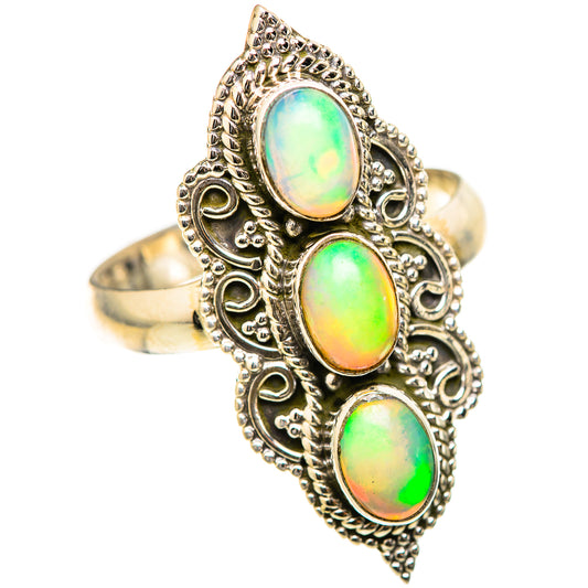 Ethiopian Opal Rings handcrafted by Ana Silver Co - RING129031 - Photo 2
