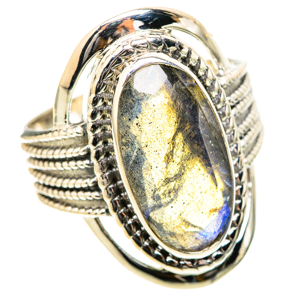 Labradorite Rings handcrafted by Ana Silver Co - RING129032 - Photo 2