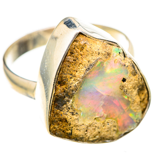 Ethiopian Opal Rings handcrafted by Ana Silver Co - RING129040 - Photo 2
