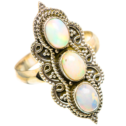 Ethiopian Opal Rings handcrafted by Ana Silver Co - RING129042 - Photo 2