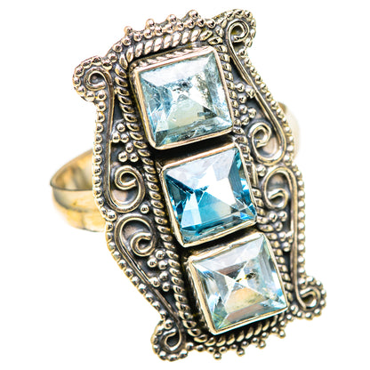 Blue Topaz Rings handcrafted by Ana Silver Co - RING129043 - Photo 2
