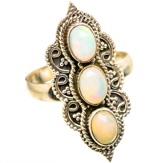 Ethiopian Opal Rings handcrafted by Ana Silver Co - RING129052 - Photo 2