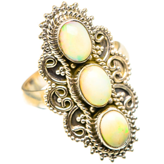 Ethiopian Opal Rings handcrafted by Ana Silver Co - RING129053 - Photo 2