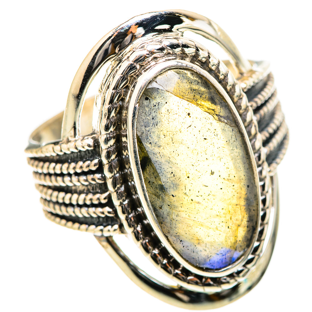 Labradorite Rings handcrafted by Ana Silver Co - RING129054 - Photo 2