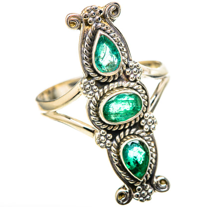 Zambian Emerald Rings handcrafted by Ana Silver Co - RING129057 - Photo 2