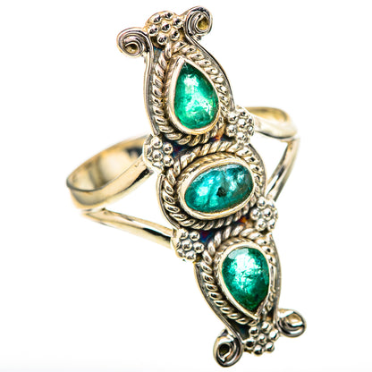 Zambian Emerald Rings handcrafted by Ana Silver Co - RING129067 - Photo 2