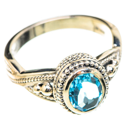 Blue Topaz Rings handcrafted by Ana Silver Co - RING129072 - Photo 2